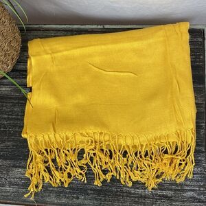 Selini 100% Pashmina Fringe Edge Rectangle thin knit Scarf OS
